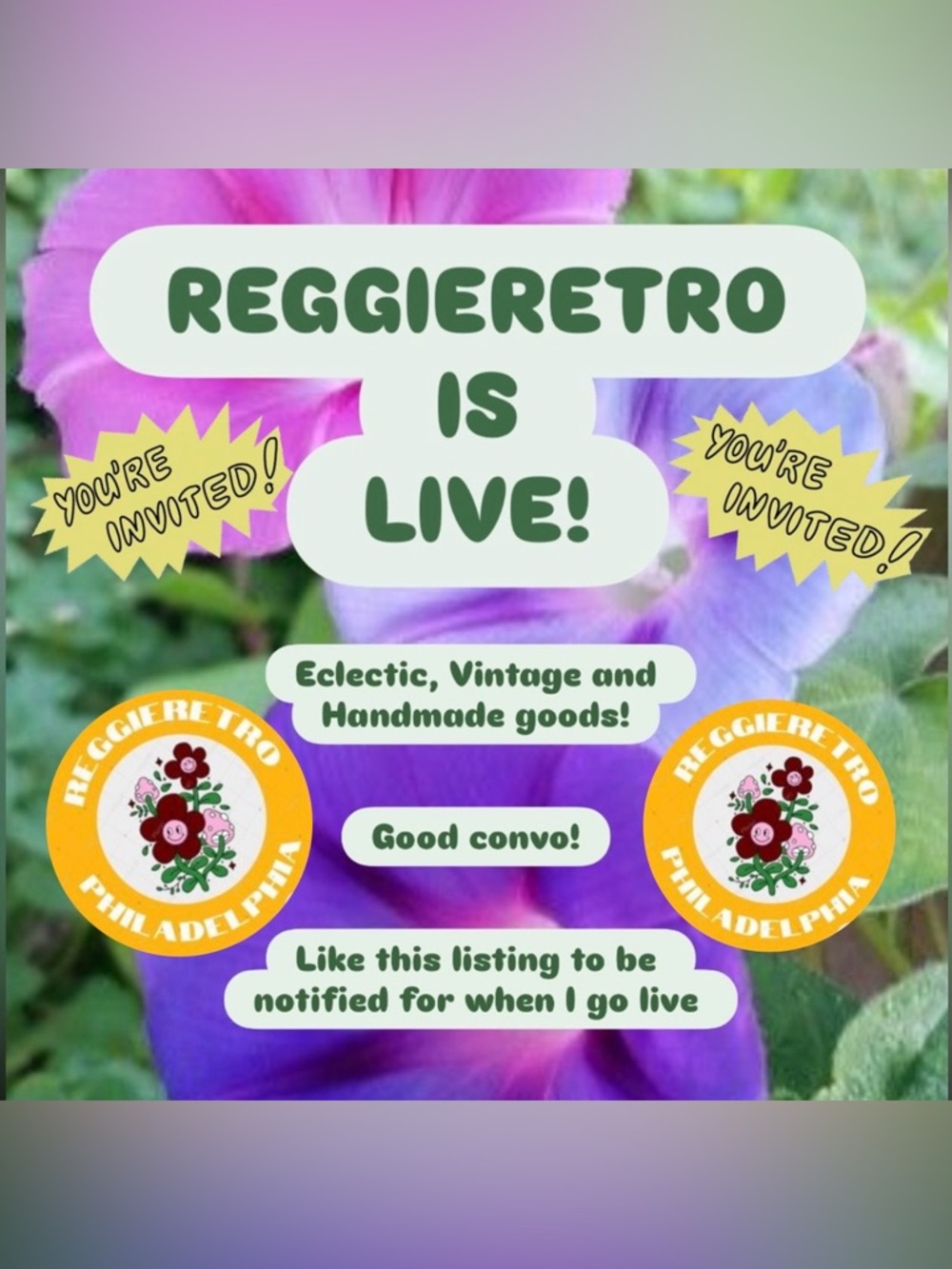 REGGIERETRO IS LIVE NOW! Stop by :) LIVE SHOW FLYER - Picture 16 of 16